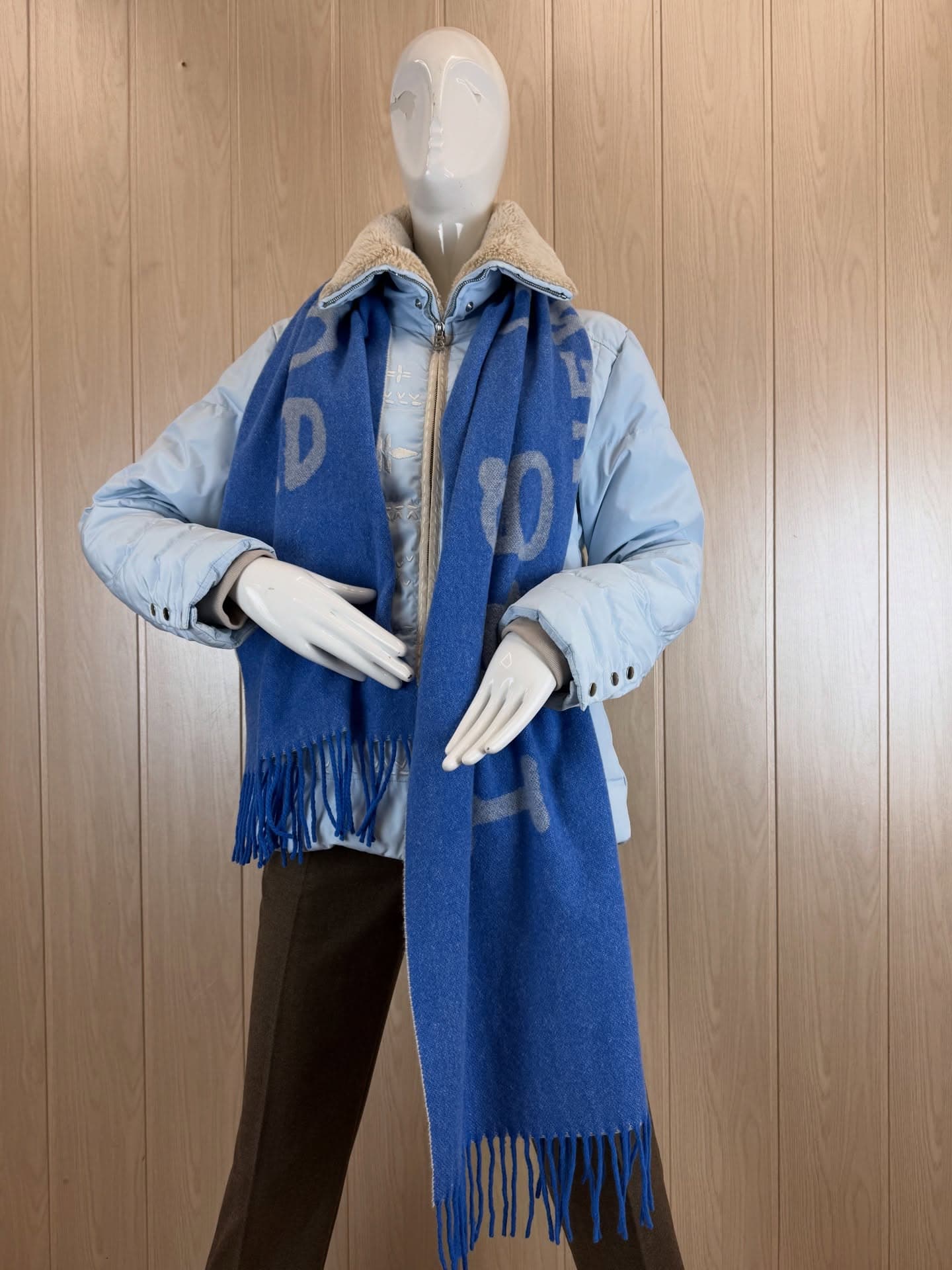 Неперевершений вовняний шарф Rag & Bone 💙🩵, фото 2